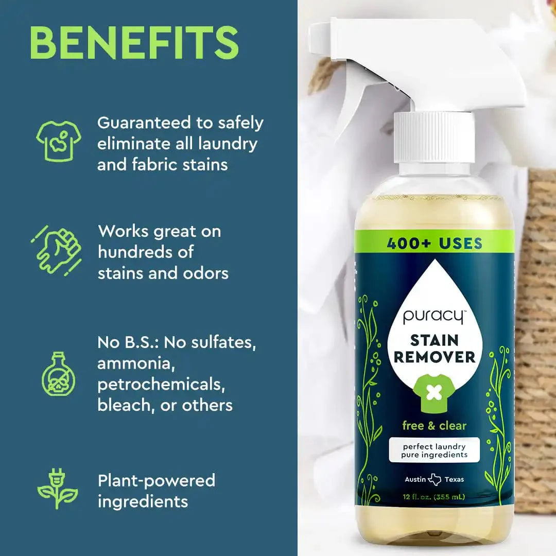 Trial: Laundry Stain Remover—effective, safe, plant-powered, hypoallergenic, no harsh chemicals.