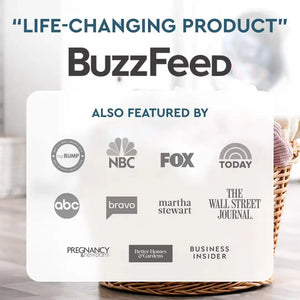 Media logos like BuzzFeed feature life-changing items like our Laundry Stain Remover.
