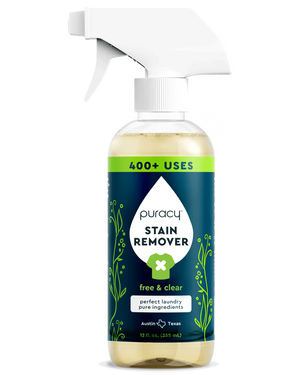 Trial: Laundry Stain Remover spray, plant-based, 400+ uses, stylish plant design on the bottle.